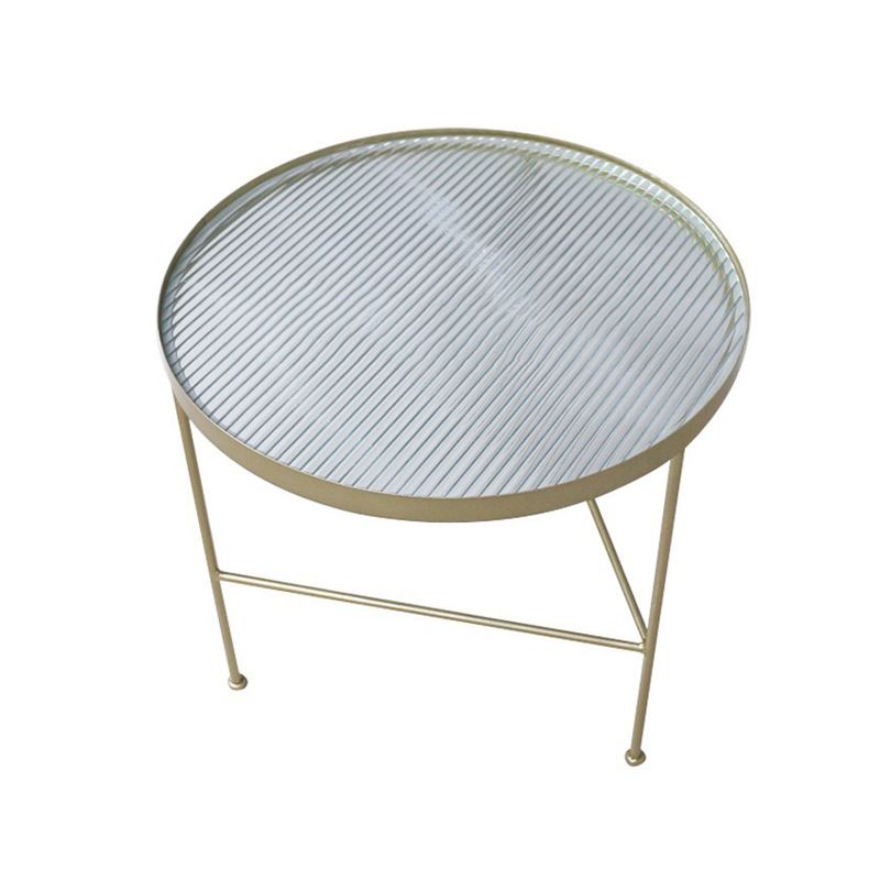 Modern X-Base Coffee Table Round Glass Top Coffee Cocktail Table for Living Room