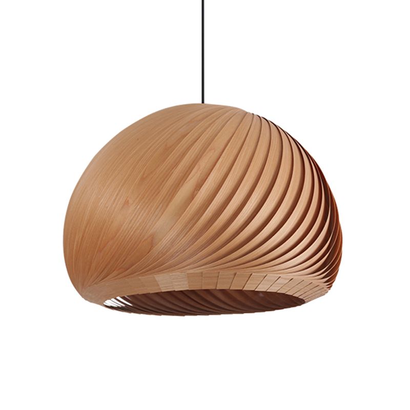 Kuppelförmige hängende hängende Licht moderner Stil Holz Anhänger Licht für Schlafzimmer Wohnzimmer