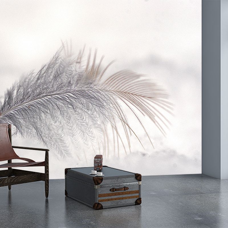 Decorative Wall Mural Photography Feather Living Room Modern Mildew Resistant
