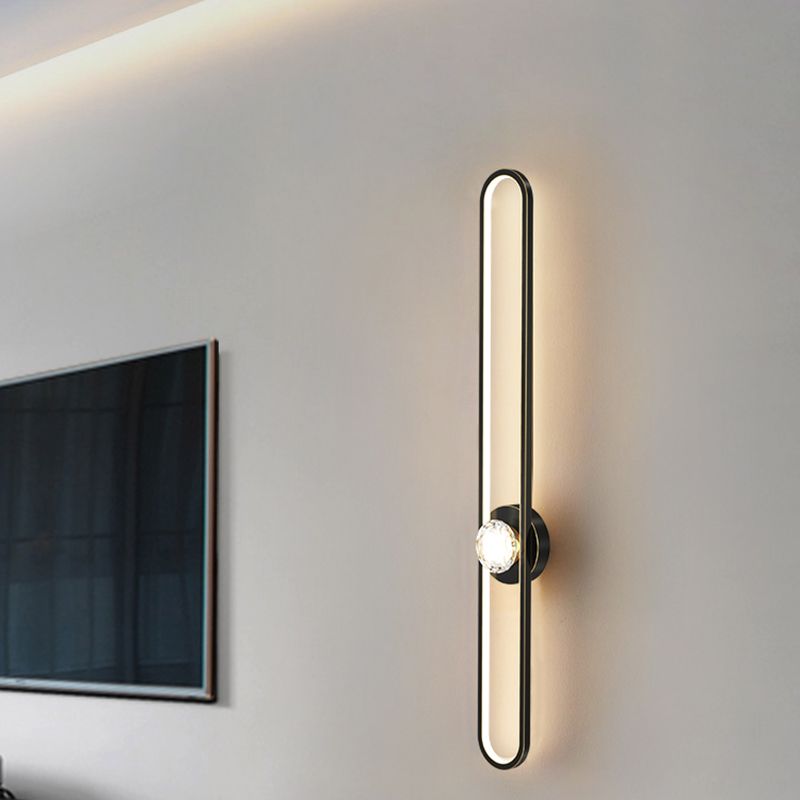 Luces de pared LED acrílicas simples modernas Lámparas de pared de 1 luces para sala de estar para sala de estar