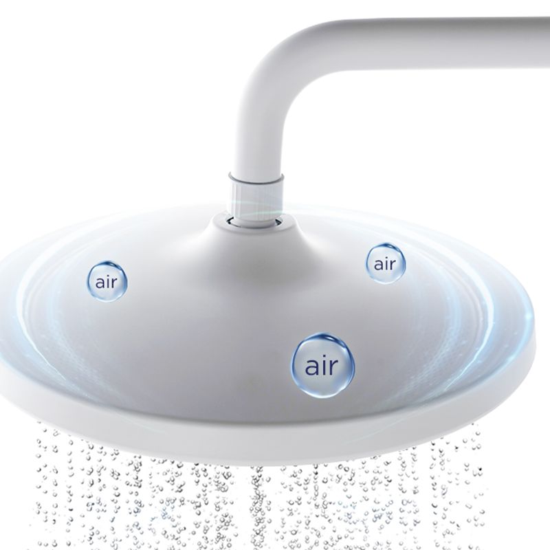 White Thermostatic Shower Set Bathroom Shower All Copper Household