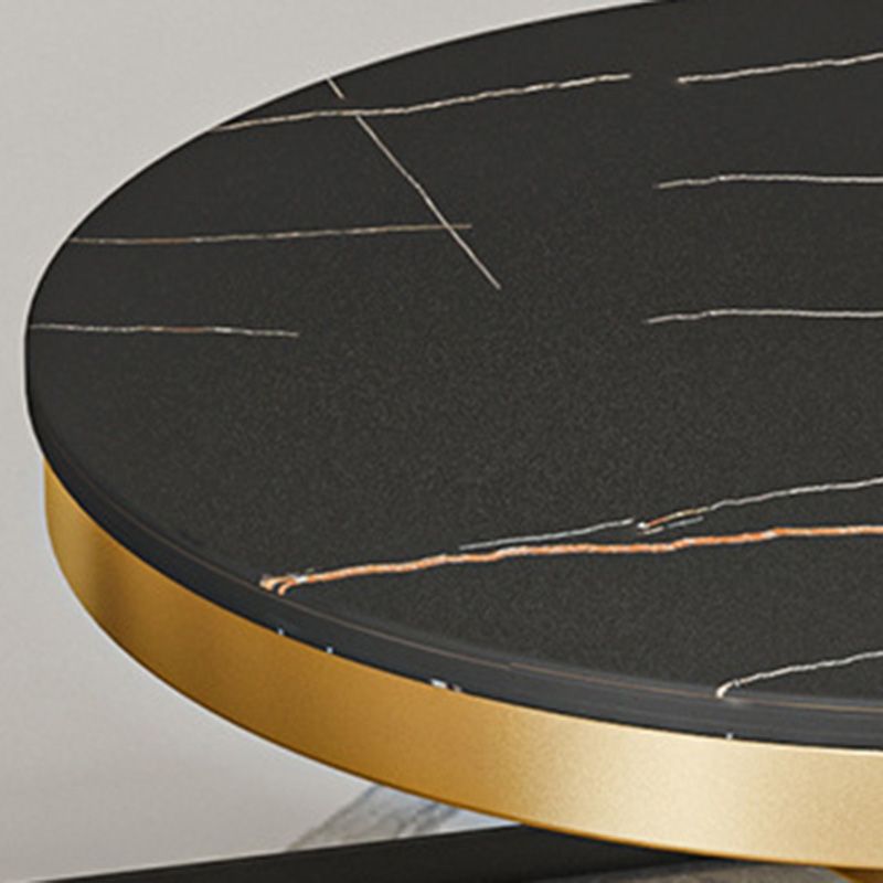 22.44" Tall Contemporary Style Side End Table Metal Pedestal Round Sofa Side Accent Table