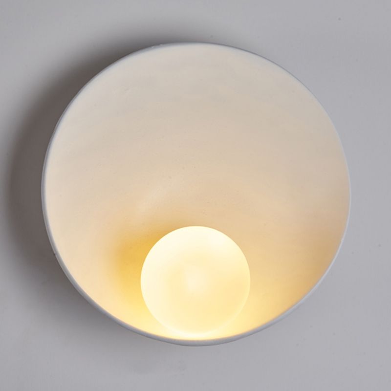 Nordic Style Wall Light Bowl Shape Wall Lamp with Glass Shade for Bedroom
