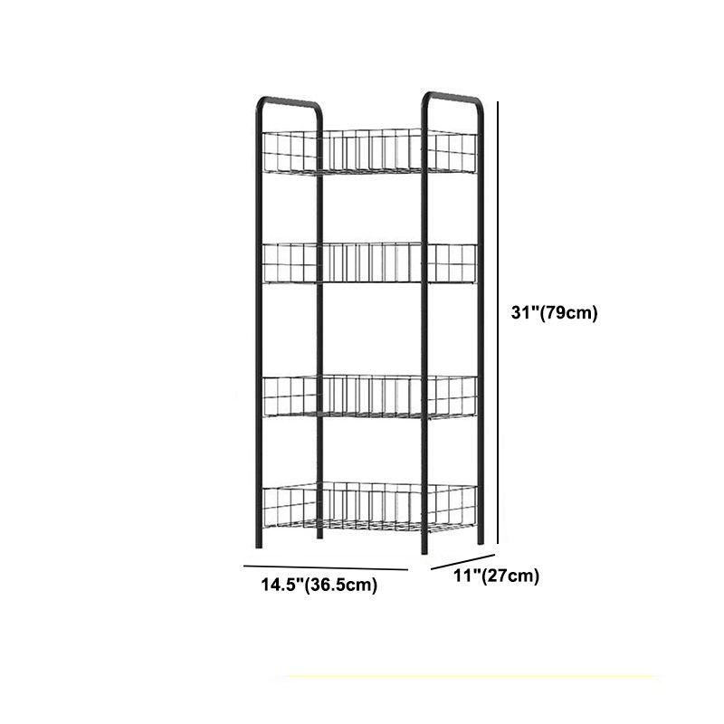 Industrial Iron Etagere Bookshelf Open Vertical Bookshelf with Caster Wheels