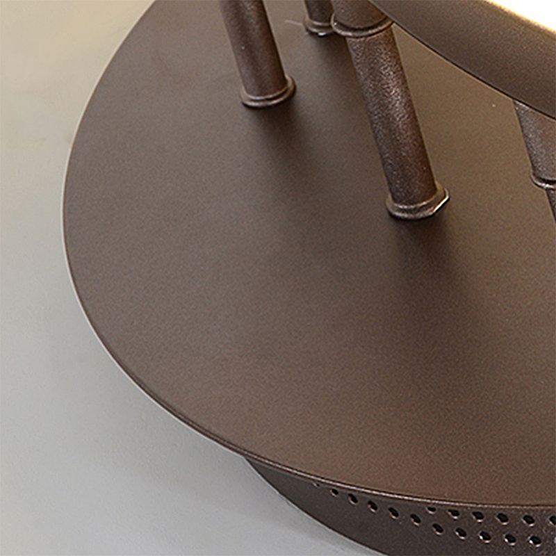 Plafoniera moderna in acrilico a 3 anelli da 31,5"/35,5" Lampada da soffitto moderna a LED marrone con montaggio a semi-incasso in luce calda/bianca/naturale