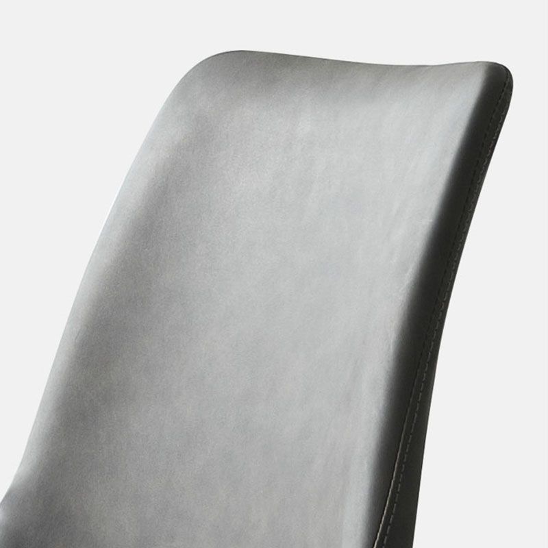 Industrial Faux Leather Dining Chairs Solid Back Chair for Kitchen