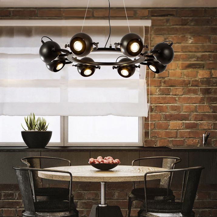 Assayements d'éclairage rond Postmodern Chandelier pour salle à manger du salon