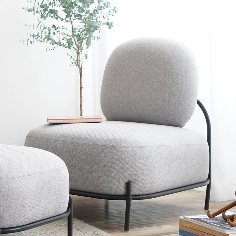 27.95" Wide Armless Linen Chair Basic Four Leg Chair for Living Room