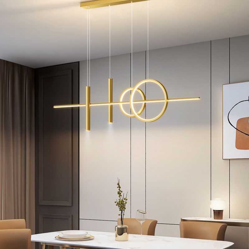 Lámpara de 5 cables de geometría de geometría moderna Lámpara de 5 cabezas de restaurante con sombra de gel de sílice