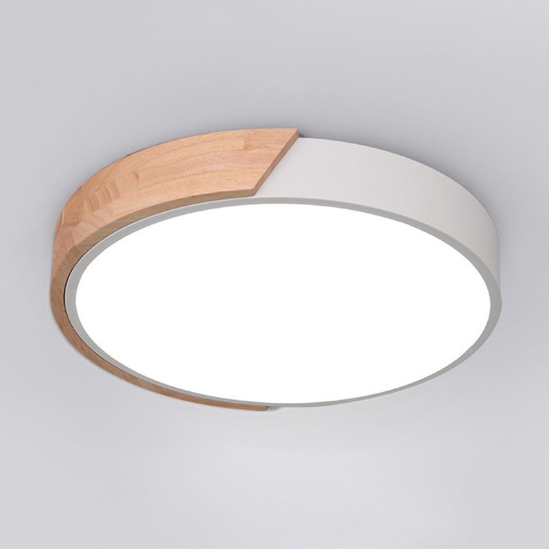 Macaron Modern Round Flushmount Bedroom Metal LED Ceiling Flush Mount Lamp