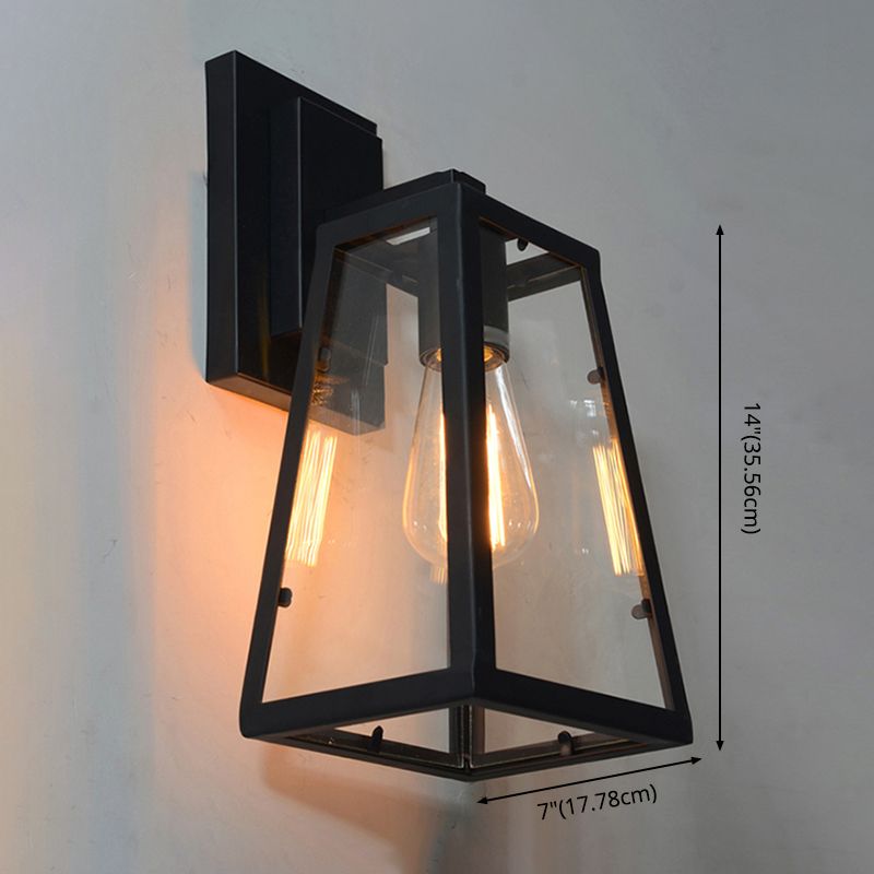 1 Light Wall Mounted Light Fixture Industrial Glass Wall Lights for Corridor