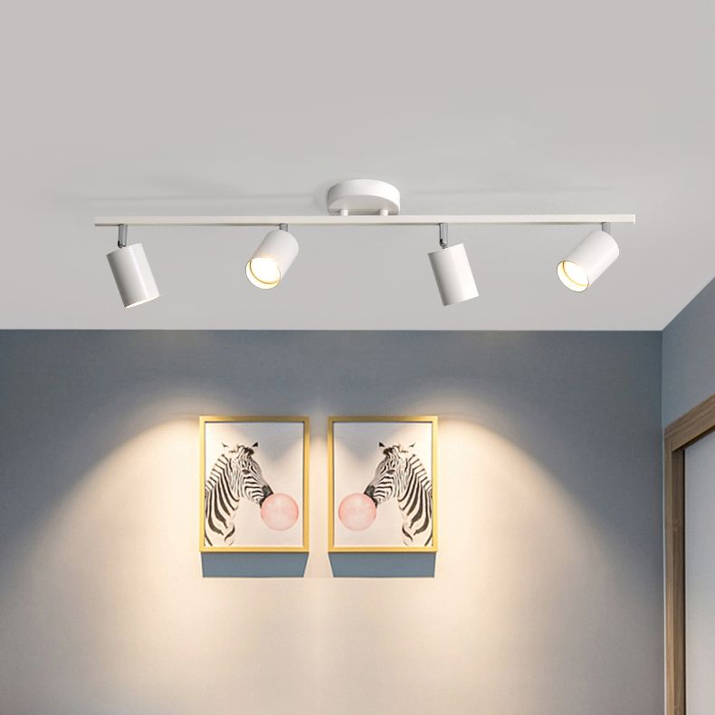 Nordic Cylindrical Metal Track Spotlights Flush Mount LED Light for Kitchen and Bedroom