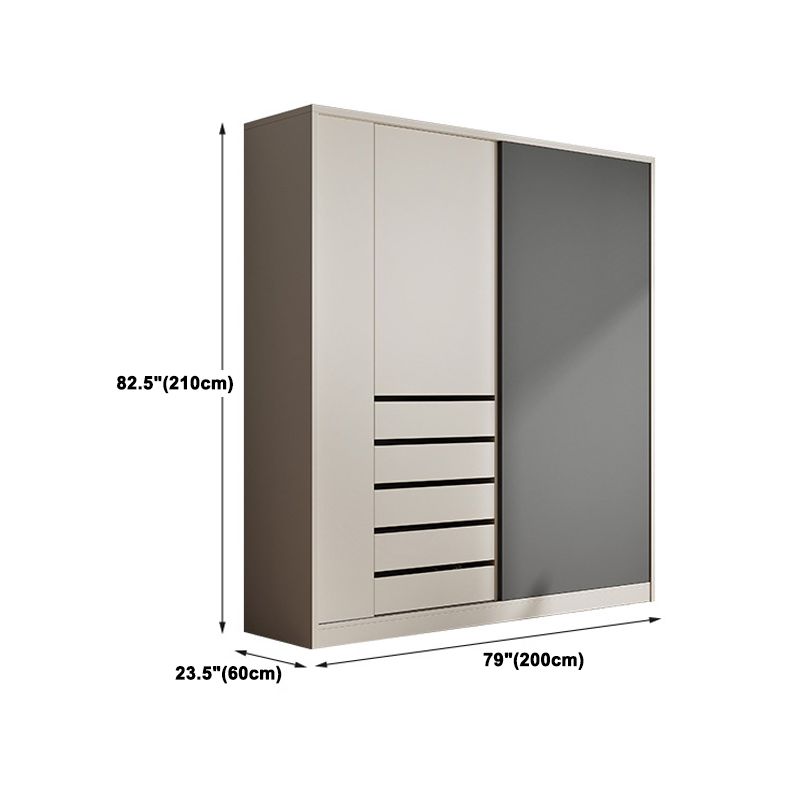 Manufactured Wood Modern Cabinet for Bedroom Sliding Door Storage Cabinet