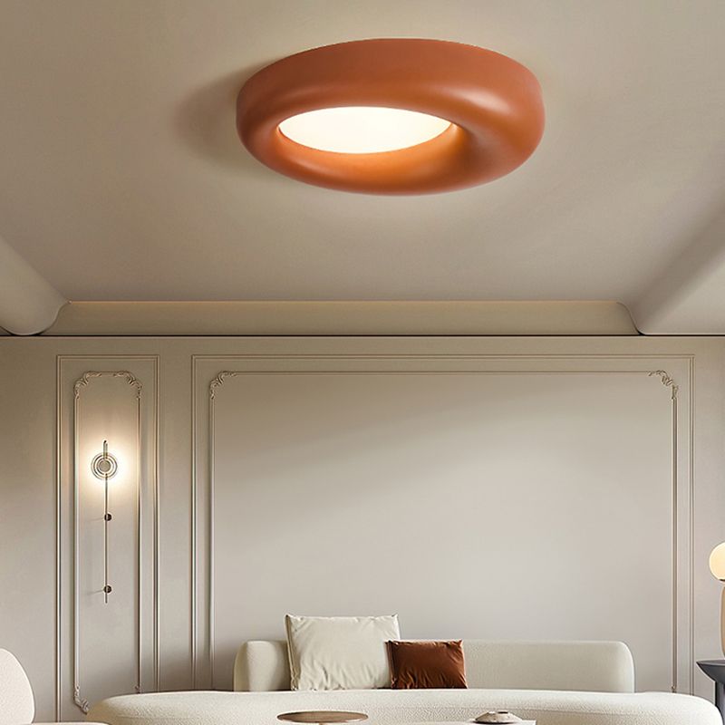 Metal Flush Mount Lamp Acrylic Shade Led Flush Mount for Living Room