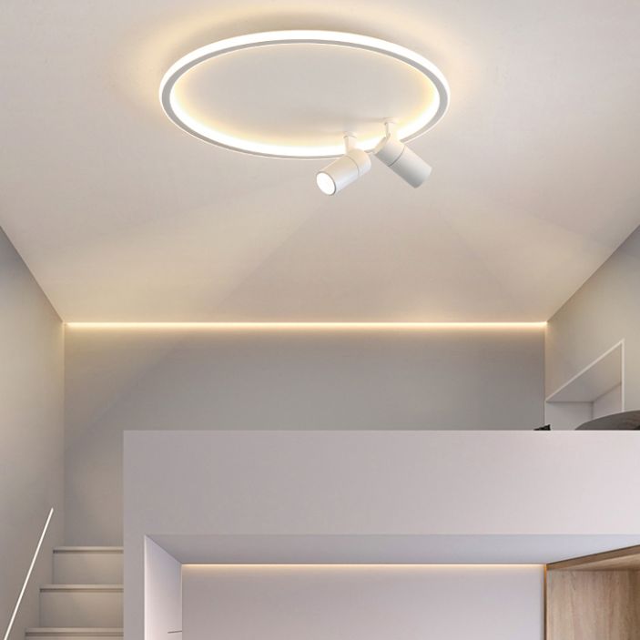 Ultra-thin Iron LED Flush Mount Modern Ceiling Light Fixture for Bedroom