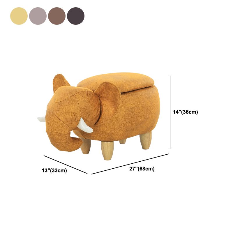 Contemporary Faux Leather Upholstered Ottoman Specialty Shape Pouf