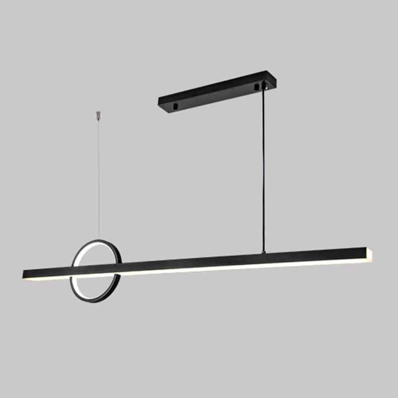 Black Metal Ceiling Light Modernism LED Kitchen Island Lighting for Home