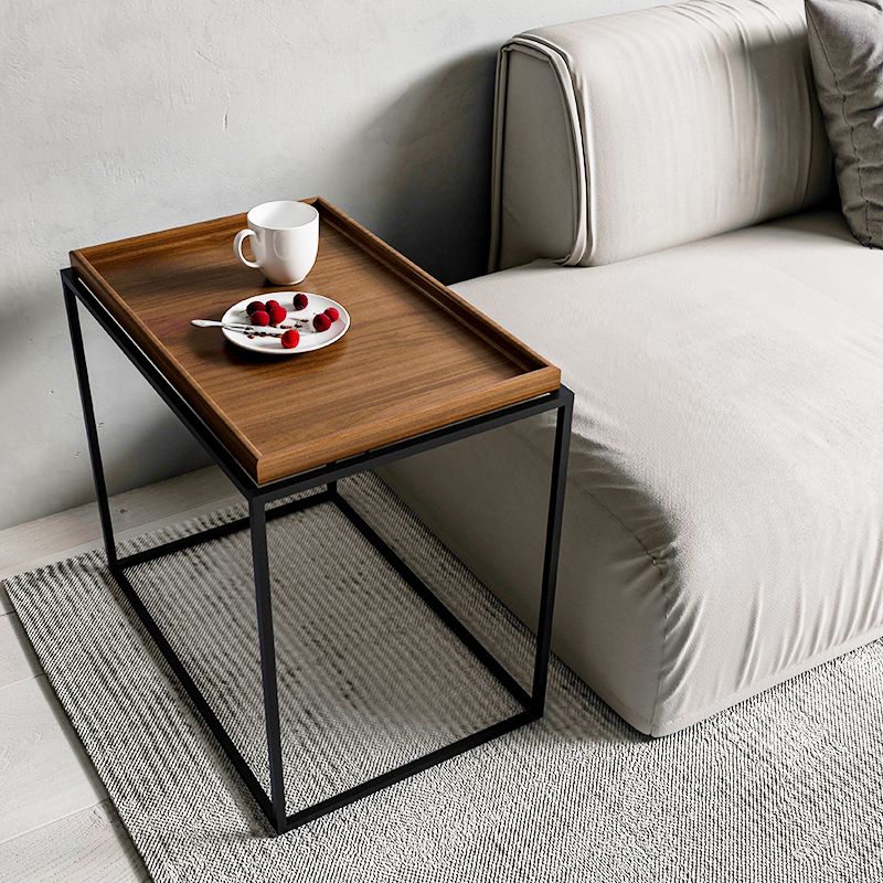 Modern Frame Wooden Coffee Table Rectangular Top Shape Folding Cocktail Table