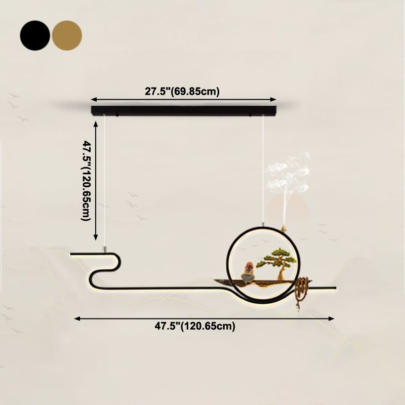 Iluminación moderna de la isla de la isla de la isla accesorios de iluminación colgante
