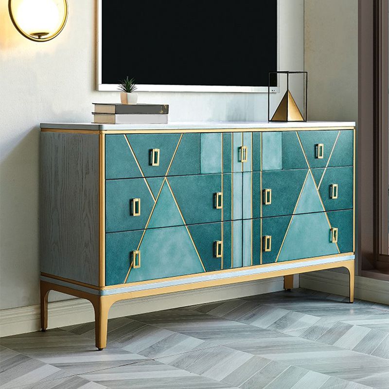 Wooden Storage Chest Dresser Contemporary Glam Dresser for Bedroom