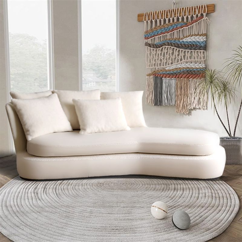 French Country Flared Arms Chaise, One Armed Accent Chair for Living Room