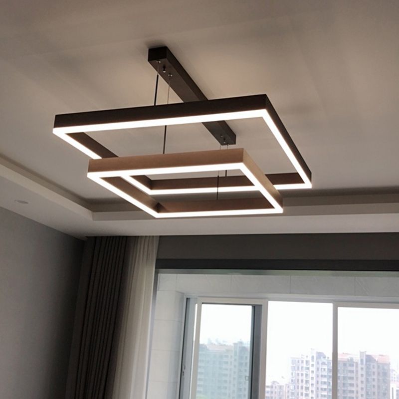 Meerdere vierkanten kroonluchter verlichtingsarmaturen moderne boerderij kroonluchters voor woonkamer