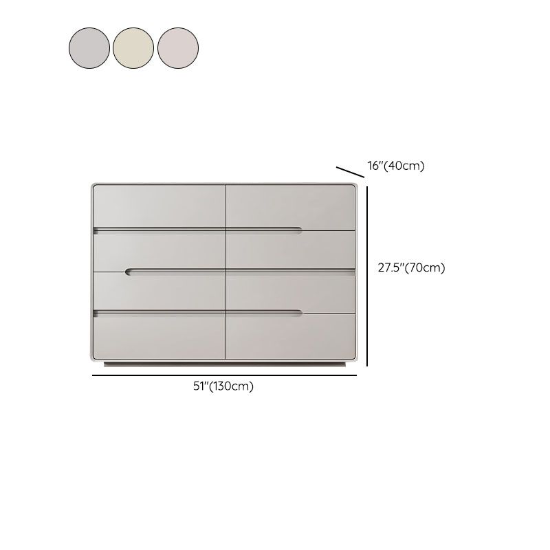 Modern Horizontal Double Dresser Wood Storage Dresser for Bedroom