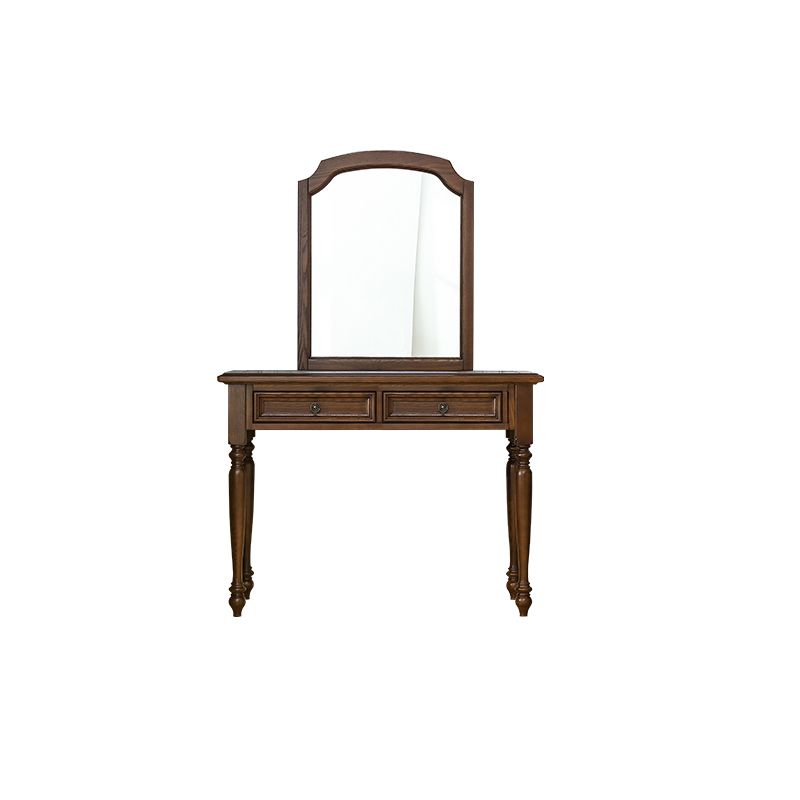 Brown Ash Vanity Set with Mirror 58.26" High Vanity with Drawer