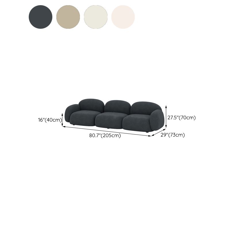 Contemporary Cushions Rolled Arm Living Room Stationary Settee