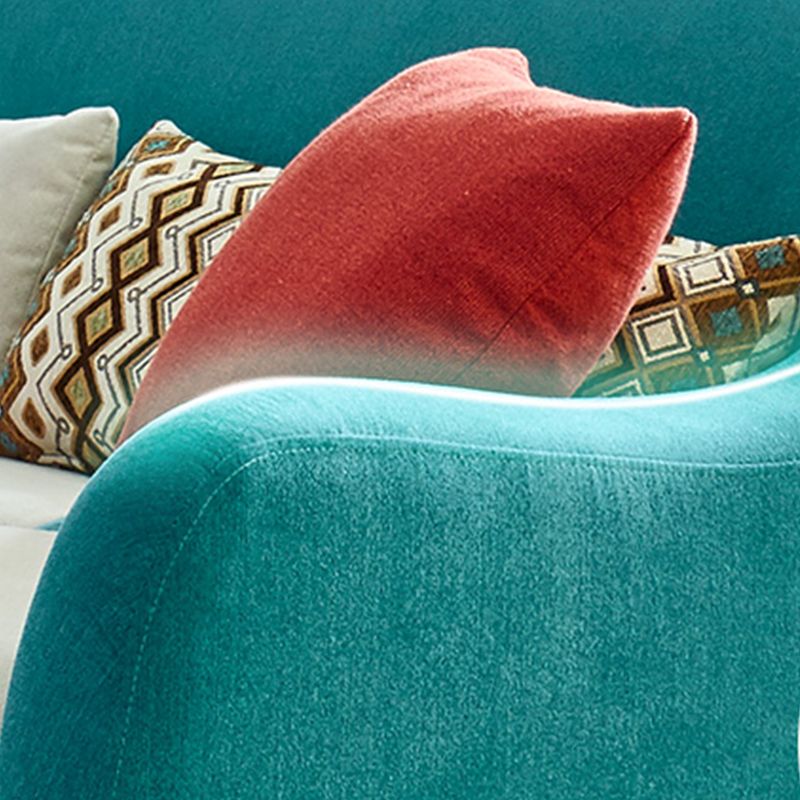 33.86" D x 31.89" H Curved Fabric 3-Seater Sofa Bohemia Style Sofa