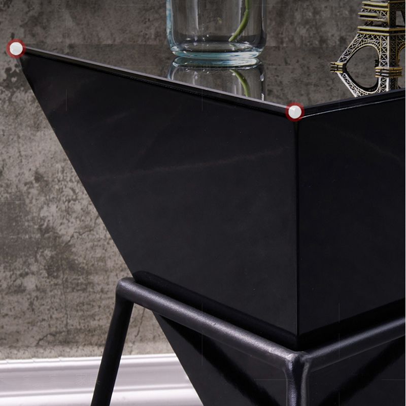 21.6"H Modern Metal Frame Base Solid Color Triangle Coffee Table End Table