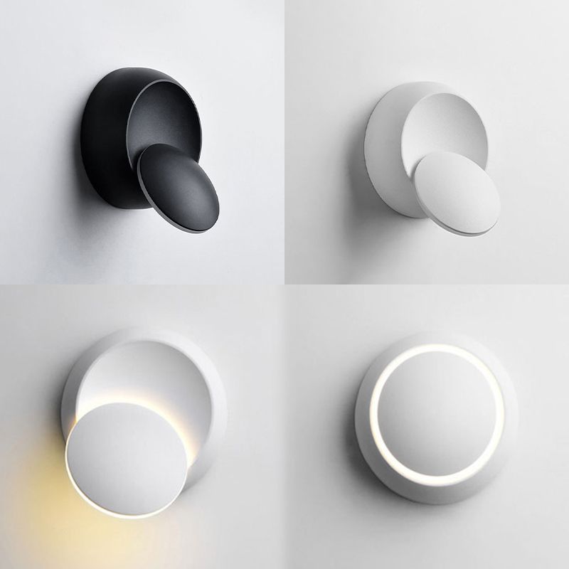 Disc rotondo Disc Acrilico Apparecchi per illuminazione a parete Lampada moderna a parete per camera da letto