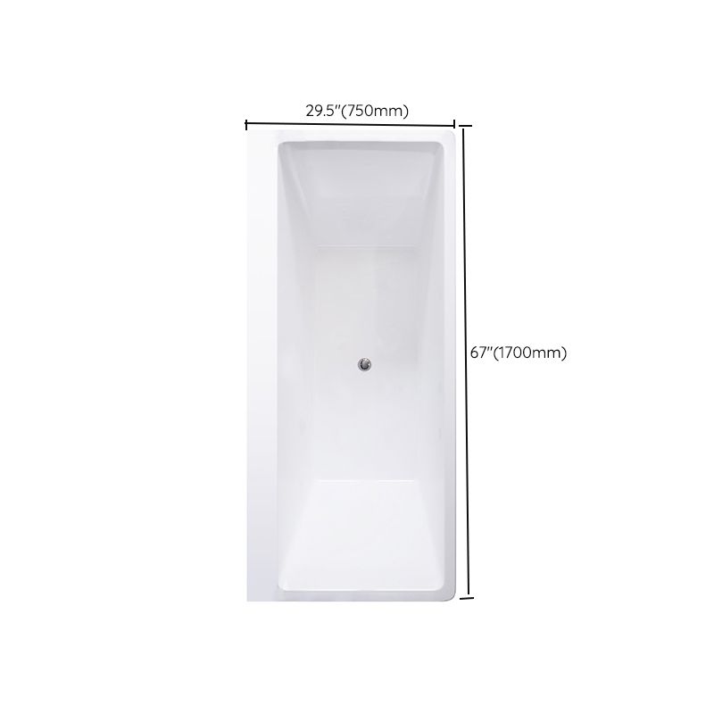 Modern Rectangle Acrylic Embedded Bathtub with Massage Device
