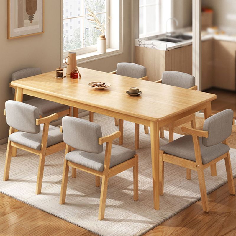 Modern 1/4/5 Pieces Dining Table Wood Rectangle Furniture for Restaurant