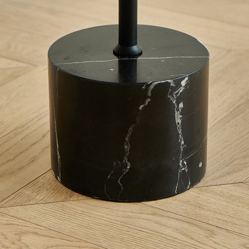 Black End Slide Table Round Living Room Pedestal Marble Corner Table