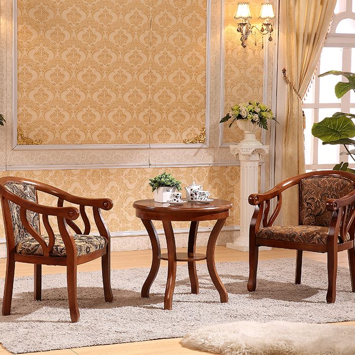 Traditional Dining Chair Solid Wood Dining Arm Chair for Hotel
