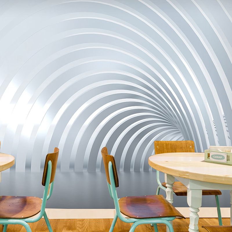 Arte de pared moderno nórdico Color Pastel túnel extendido 3D Mural grande para cafetería y vestidor