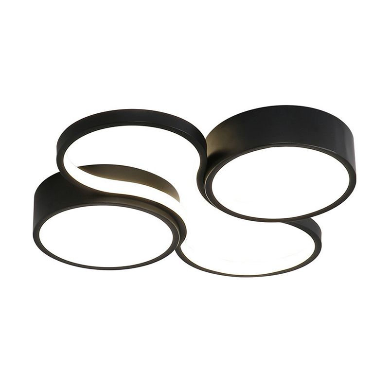 Salle d'étude circulaire LED encastré lumière acrylique simplicité encastré plafonnier