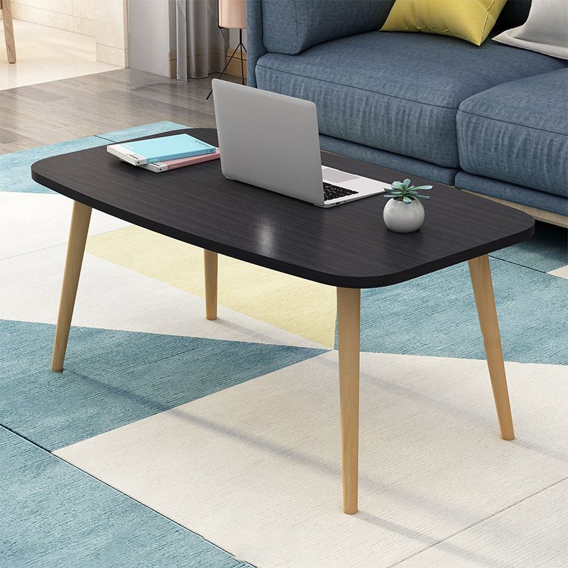 Modern 16.5"Tall 4 Legs Rectangular Wooden Table Top Coffee Table