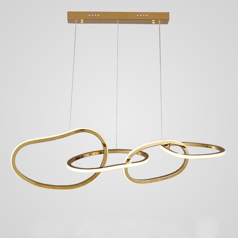 Nordic Light Luxury Simple Modern Style LED Island Chandelier Light for Dining Room