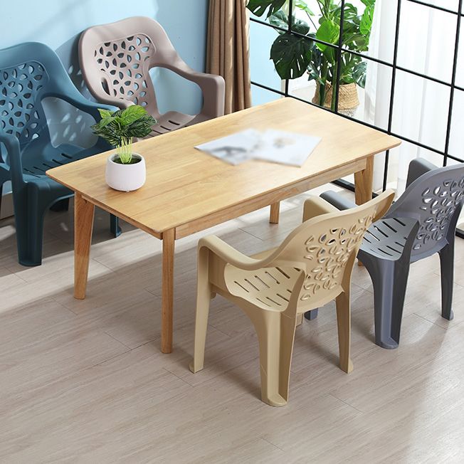 Sillón de comedor interior moderno, sillas de comedor apilables para el hogar de plástico