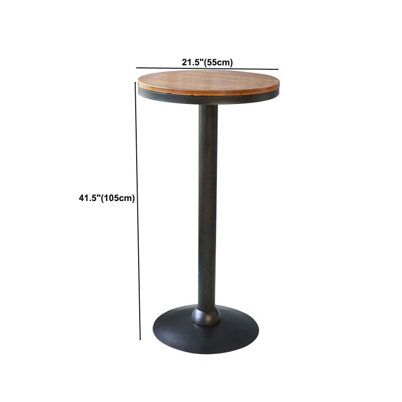 Solid Wood Pub Table Round Bar Height Modern Bar Table for Indoor