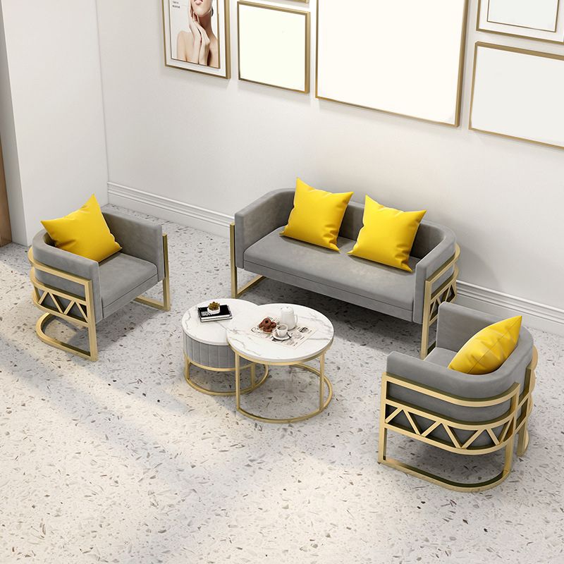 Solid Color Sofa Stain Resistant Tight Seat Modern Sofa for Bonus Room