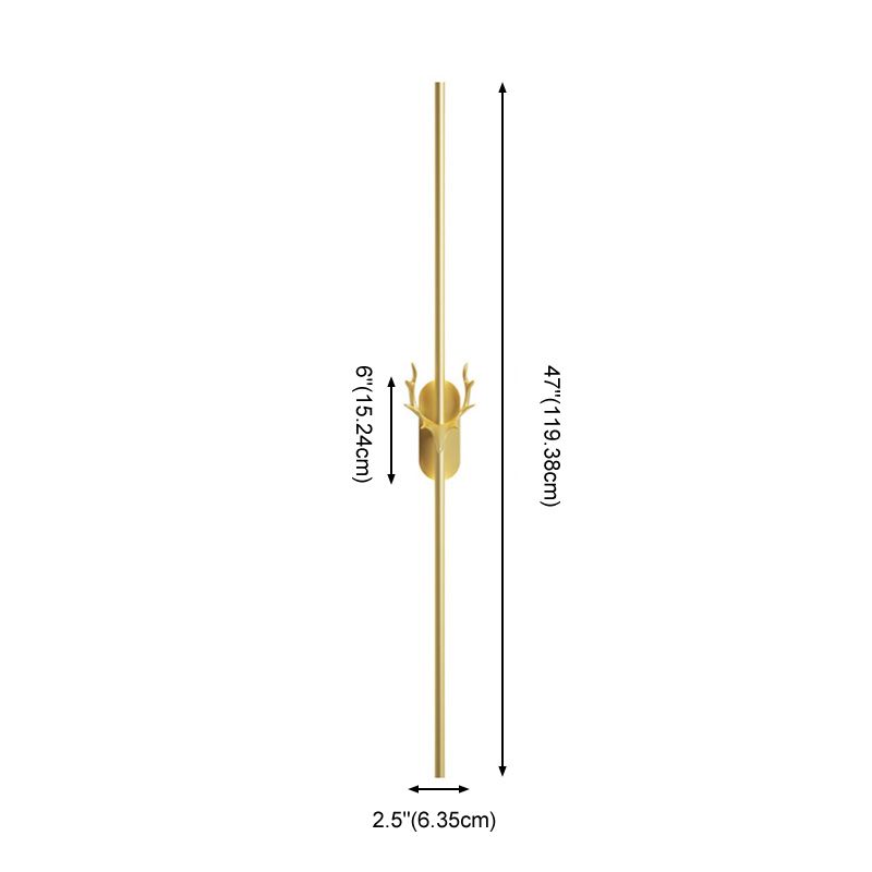 Disparo de pared en forma de línea LED con metal asquera simple moderno de montaje en la pared interior de la pared lámpara