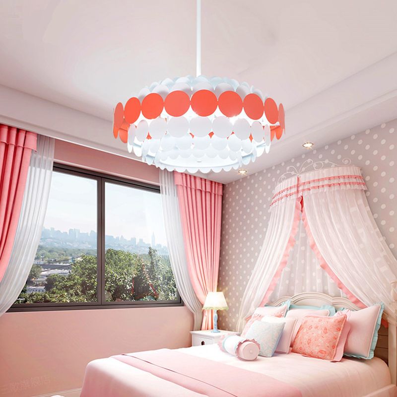 Lampadario in stile nordico semplice luce sospesa con ombra acrilica per camera da letto