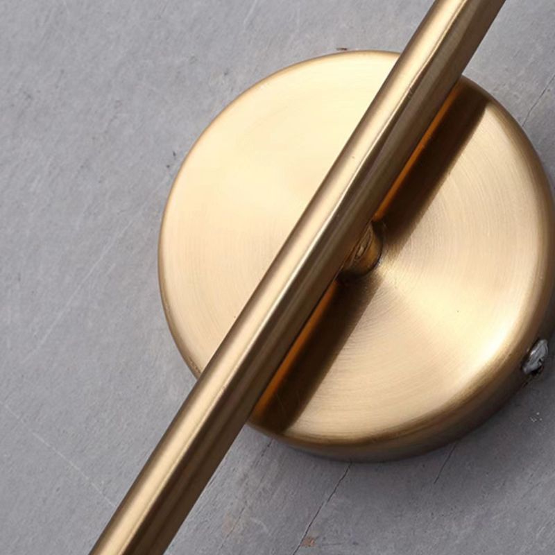Modern Style Ellipse Shape Wall Light Glass Sconces in Gold for Bedroom