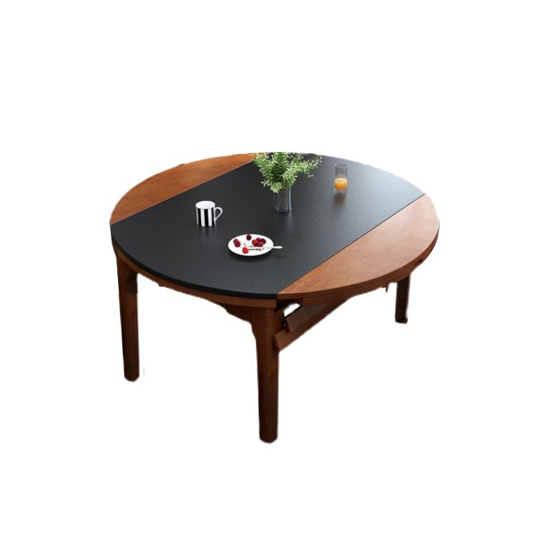 Modern Stone Scalable Dining Table Solid Wood Leg for Dining Room