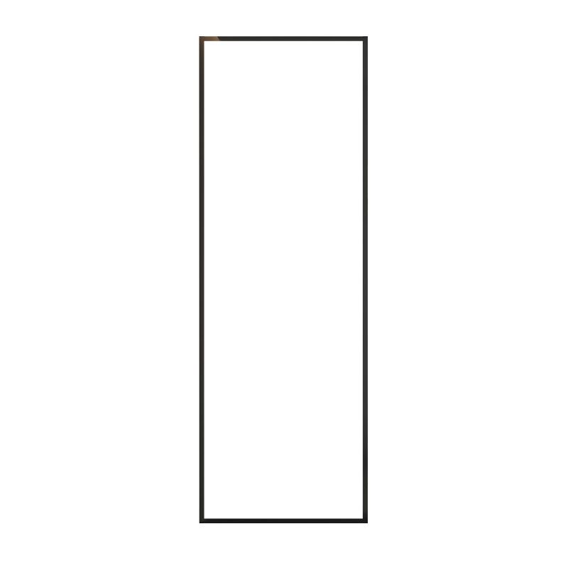 Half Partition Fixed Panel Black Full Frame Waterproof Shower Screen