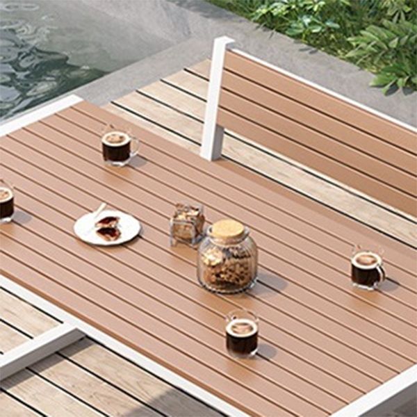 Modern Style 1/3 Pieces Metal Dining Set Reclaimed Wood Table Set