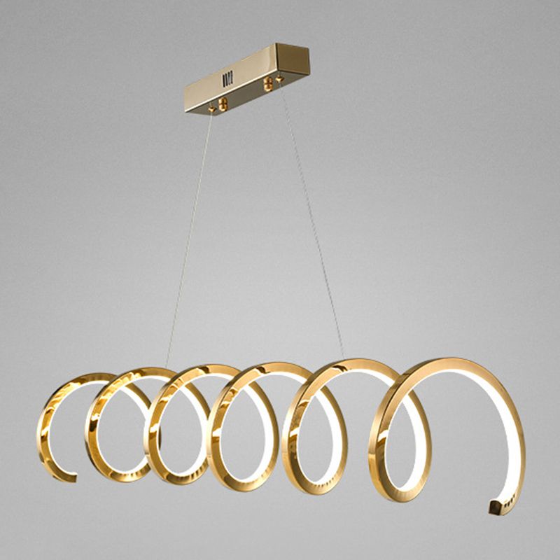 Modern Style Ribbon-like Shape Island Pendants Metal Pendant Lights for Living Room